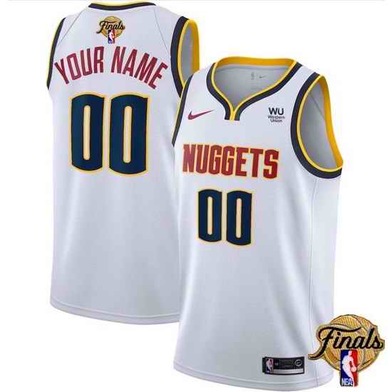 Men Denver Nuggets Active Player Custom White 2023 Finals Association Edition Stitched Basketball Jersey